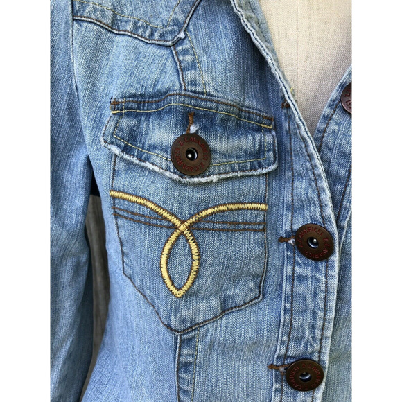 Z. Cavaricci Vintage Denim Jacket Distressed small - Picture 8 of 8